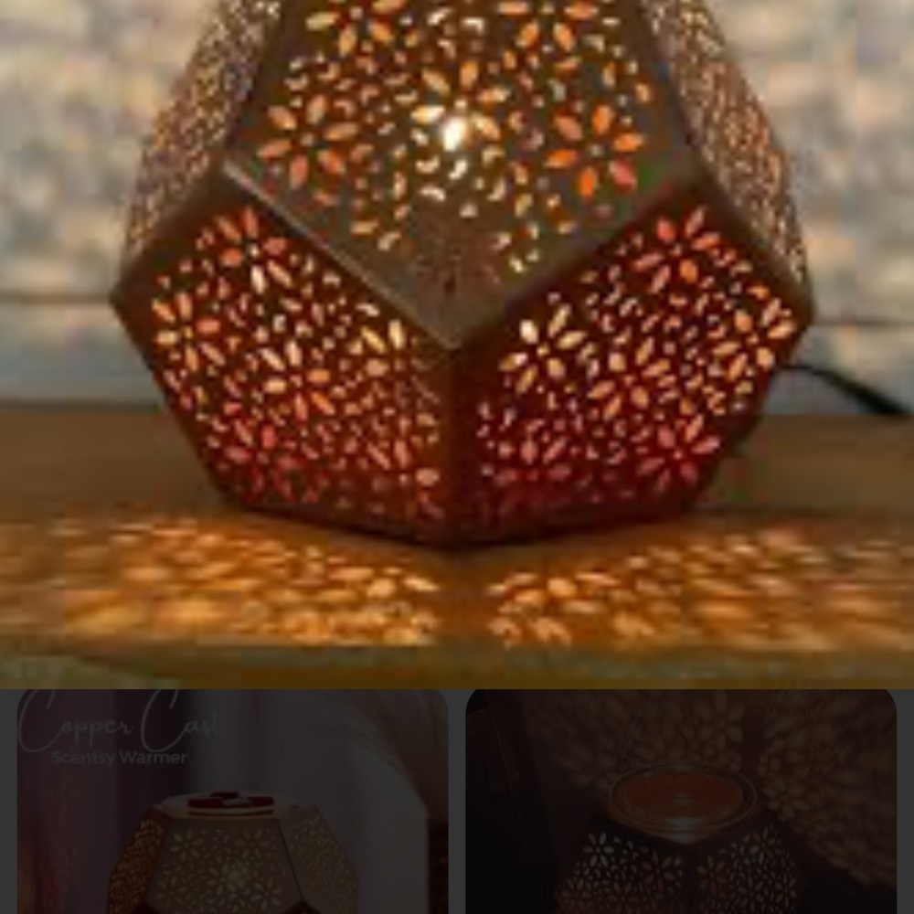Scentsy Copper Geometric Warmer - Brown